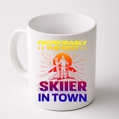 Funny Skiing Winter Sports Great Gift Ski Skier Gift Coffee Mug