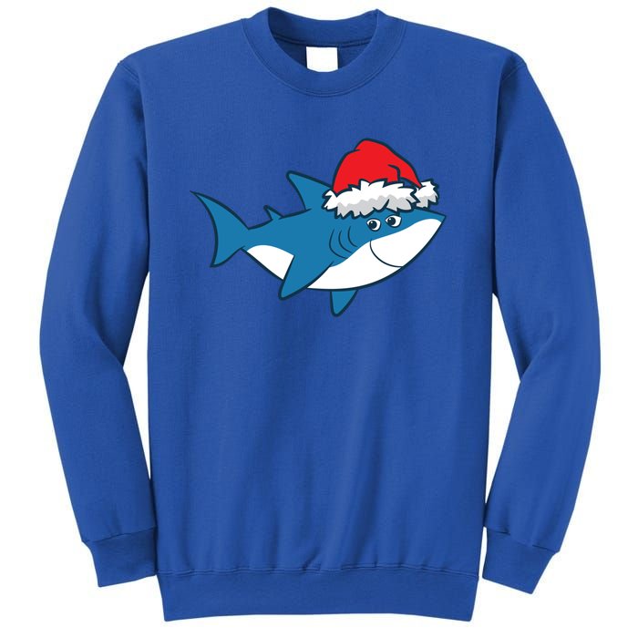 Funny Shark With Santa Hat Cute Shark Love Sharks Christmas Gift Sweatshirt