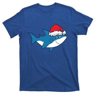 Funny Shark With Santa Hat Cute Shark Love Sharks Christmas Gift T-Shirt