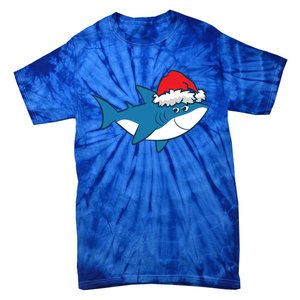 Funny Shark With Santa Hat Cute Shark Love Sharks Christmas Gift Tie-Dye T-Shirt