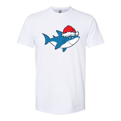 Funny Shark With Santa Hat Cute Shark Love Sharks Christmas Gift Softstyle® CVC T-Shirt