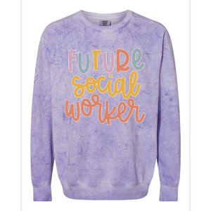 Future Social Worker Colorblast Crewneck Sweatshirt