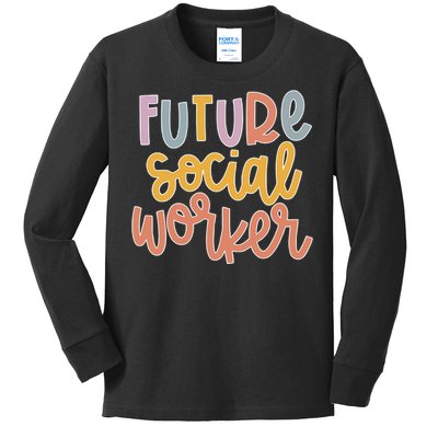 Future Social Worker Kids Long Sleeve Shirt