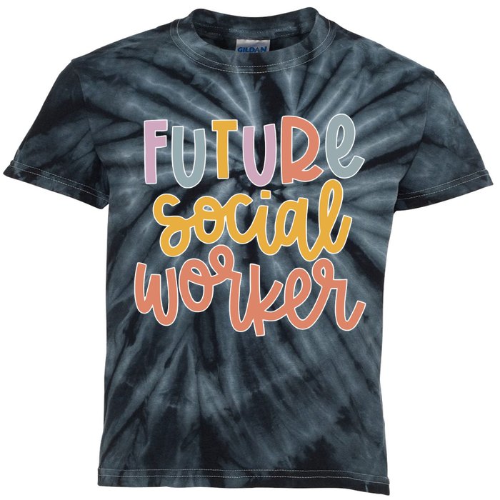 Future Social Worker Kids Tie-Dye T-Shirt