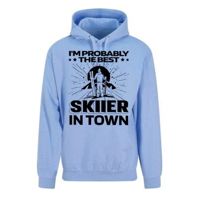 Funny Skiing Winter Sports Cool Gift Ski Skier Funny Gift Unisex Surf Hoodie