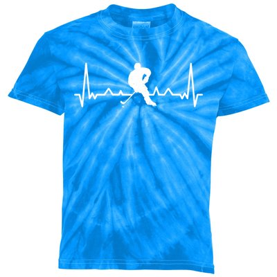 Field Street Winter Sport Pulse Funny Ice Hockey Heartbeat Funny Gift Kids Tie-Dye T-Shirt