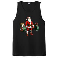 Funny santa Weightlifting christmas santa deadlifting PosiCharge Competitor Tank