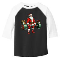 Funny santa Weightlifting christmas santa deadlifting Toddler Fine Jersey T-Shirt