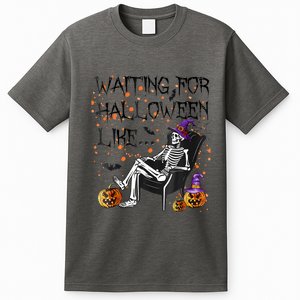 Funny Skeleton Waiting For Halloween T-Shirt