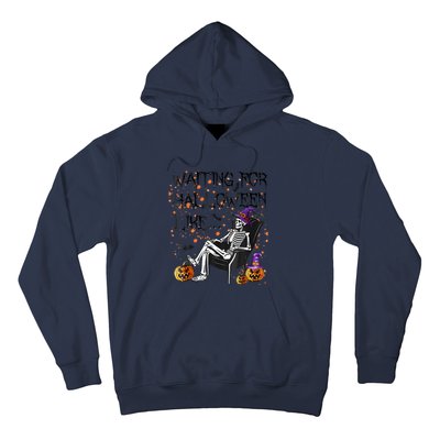 Funny Skeleton Waiting For Halloween Hoodie