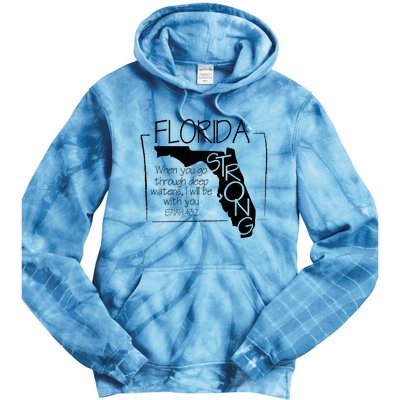 Florida Strong When You Go Through Deep Water Tie Dye Hoodie