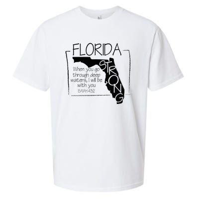 Florida Strong When You Go Through Deep Water Sueded Cloud Jersey T-Shirt