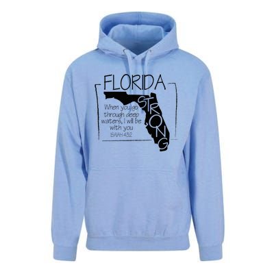 Florida Strong When You Go Through Deep Water Unisex Surf Hoodie