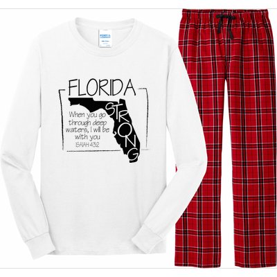 Florida Strong When You Go Through Deep Water Long Sleeve Pajama Set