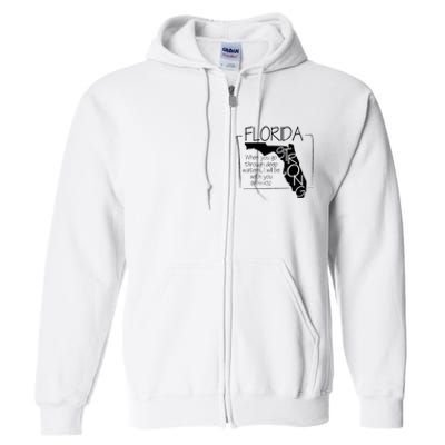 Florida Strong When You Go Through Deep Water Full Zip Hoodie