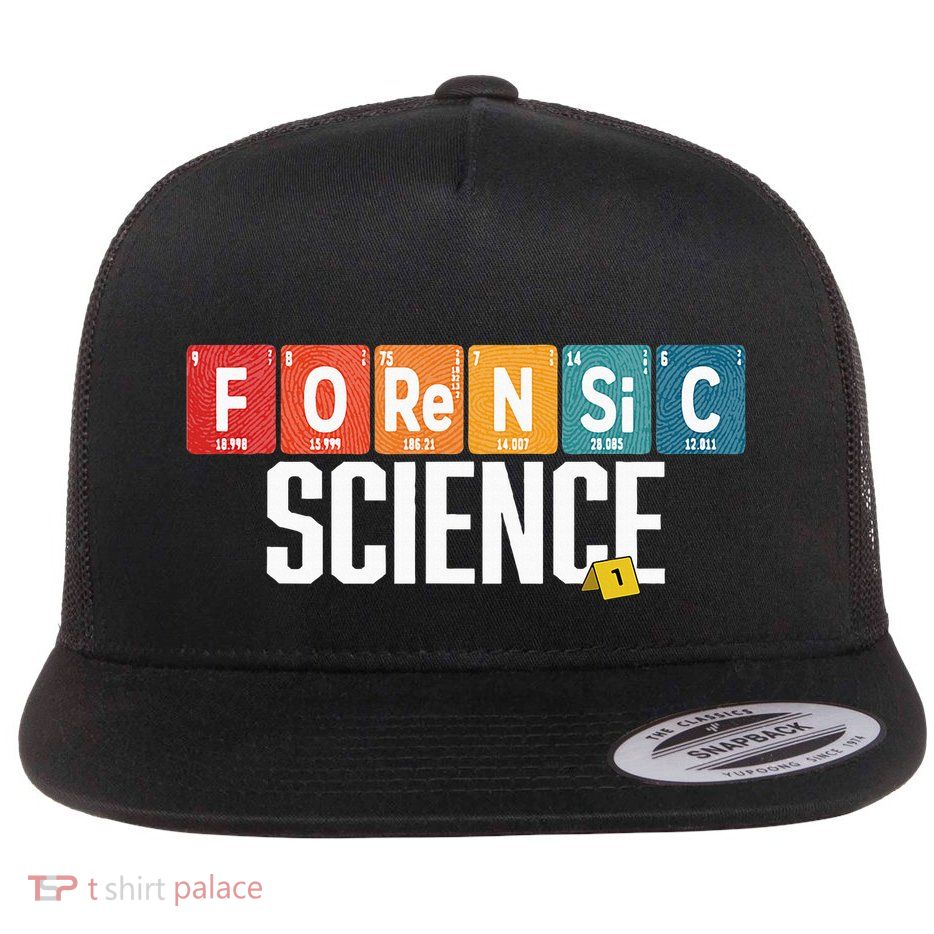 Forensic Science Week Flat Bill Trucker Hat