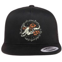 Find Someone Who Grows Flowers In The Darkest Parts Of You Flat Bill Trucker Hat