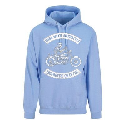 Funny Sons With Arthritis Ibuprofen Chapter Biker Skull Unisex Surf Hoodie