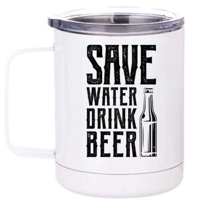 Funny Save Water Beer Classic Novelty Party Gift 12 oz Stainless Steel Tumbler Cup