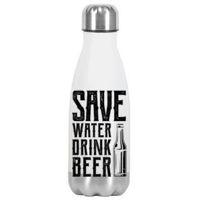 Funny Save Water Beer Classic Novelty Party Gift Stainless Steel Insulated Water Bottle