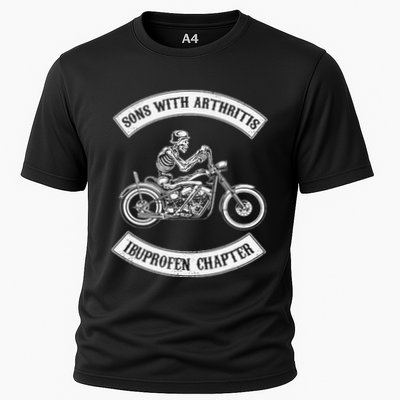 Funny Sons With Arthritis Ibuprofen Chapter Biker Skull Performance Shirt