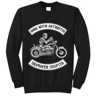 Funny Sons With Arthritis Ibuprofen Chapter Biker Skull Sweatshirt