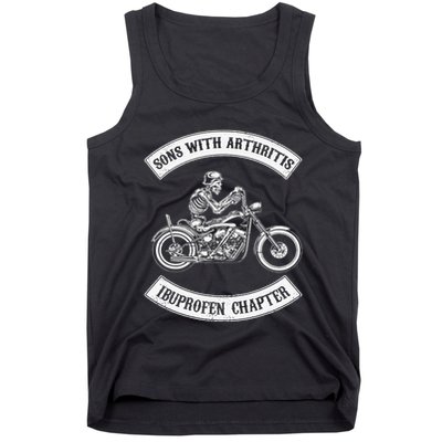 Funny Sons With Arthritis Ibuprofen Chapter Biker Skull Tank Top