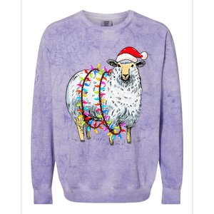 Festive Sheep with Christmas Lights Perfect Gift Colorblast Crewneck Sweatshirt