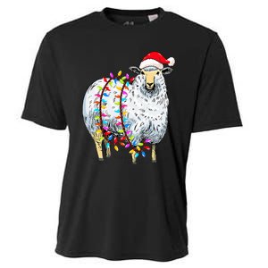 Festive Sheep with Christmas Lights Perfect Gift Cooling Performance Crew T-Shirt