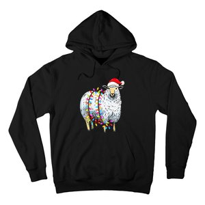 Festive Sheep with Christmas Lights Perfect Gift Hoodie