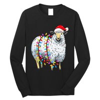 Festive Sheep with Christmas Lights Perfect Gift Long Sleeve Shirt