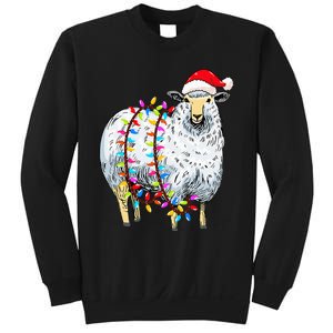 Festive Sheep with Christmas Lights Perfect Gift Sweatshirt