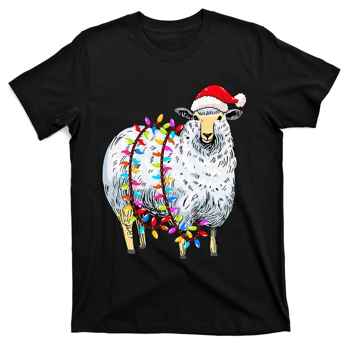 Festive Sheep with Christmas Lights Perfect Gift T-Shirt