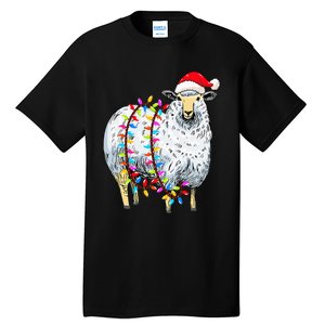 Festive Sheep with Christmas Lights Perfect Gift Tall T-Shirt