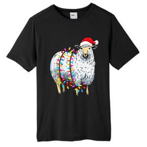 Festive Sheep with Christmas Lights Perfect Gift Tall Fusion ChromaSoft Performance T-Shirt