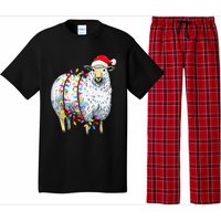 Festive Sheep with Christmas Lights Perfect Gift Pajama Set