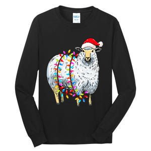 Festive Sheep with Christmas Lights Perfect Gift Tall Long Sleeve T-Shirt