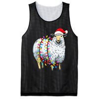 Festive Sheep with Christmas Lights Perfect Gift Mesh Reversible Basketball Jersey Tank