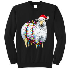 Festive Sheep with Christmas Lights Perfect Gift Tall Sweatshirt