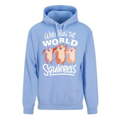 Funny Squirrels: Who Run The World Squirrel Whisperer Gift Unisex Surf Hoodie