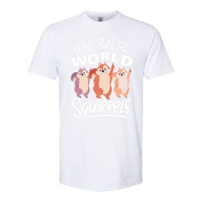 Funny Squirrels: Who Run The World Squirrel Whisperer Gift Softstyle® CVC T-Shirt