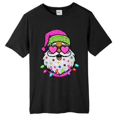 Funny Santa With Sunglasses Christmas Pink Gift Tall Fusion ChromaSoft Performance T-Shirt