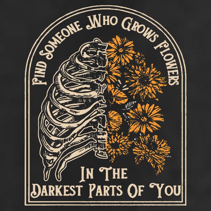 Find Someone Who Grows Flowers In The Darkest Parts Of You Microfiber Hand Towel