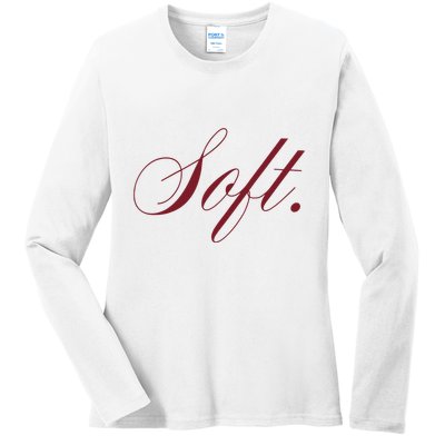 Flo Soft White Ladies Long Sleeve Shirt