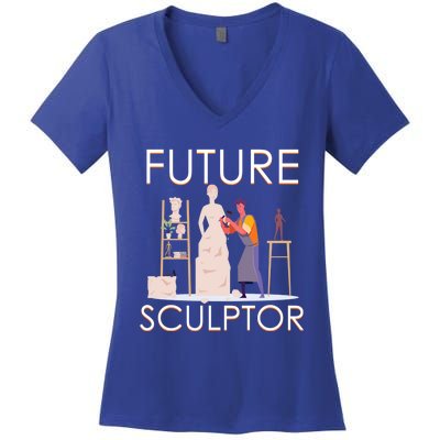 Future Sculptor Wood Carving Sculptor Gift Women's V-Neck T-Shirt