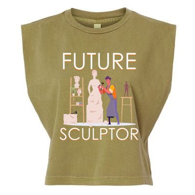 Future Sculptor Wood Carving Sculptor Gift Garment-Dyed Women's Muscle Tee