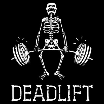 Funny Skeleton Weight Lifting Workout T-Shirt