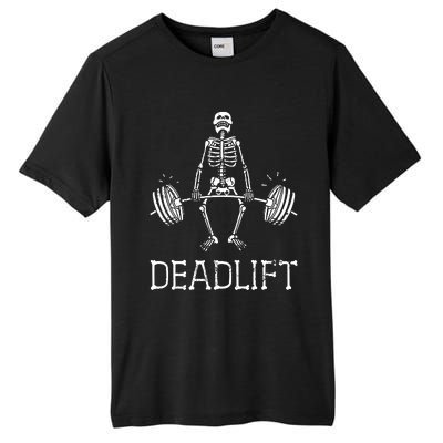 Funny Skeleton Weight Lifting Workout Tall Fusion ChromaSoft Performance T-Shirt