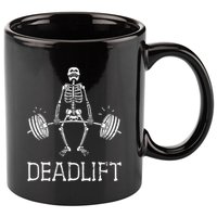 Funny Skeleton Weight Lifting Workout 11oz C Handle Ceramic Mug