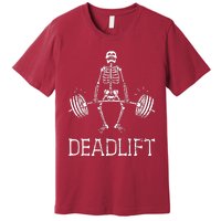 Funny Skeleton Weight Lifting Workout Premium T-Shirt